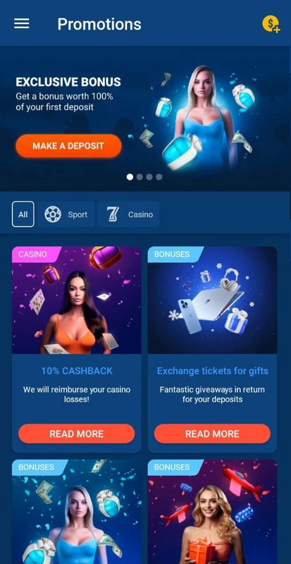 Mostbet ilovasi skrinshoti 2