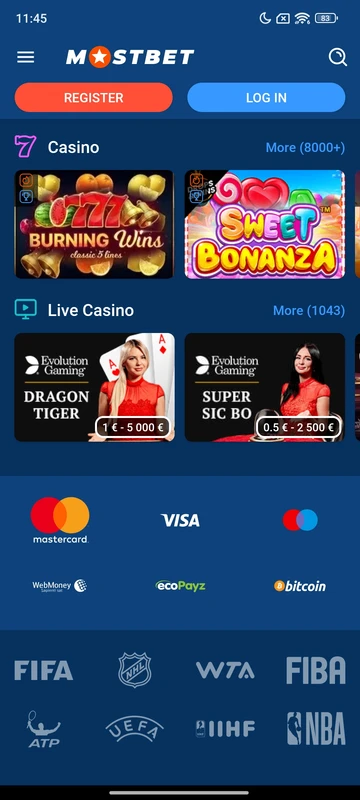 Mostbet ilovasi skrinshoti 5